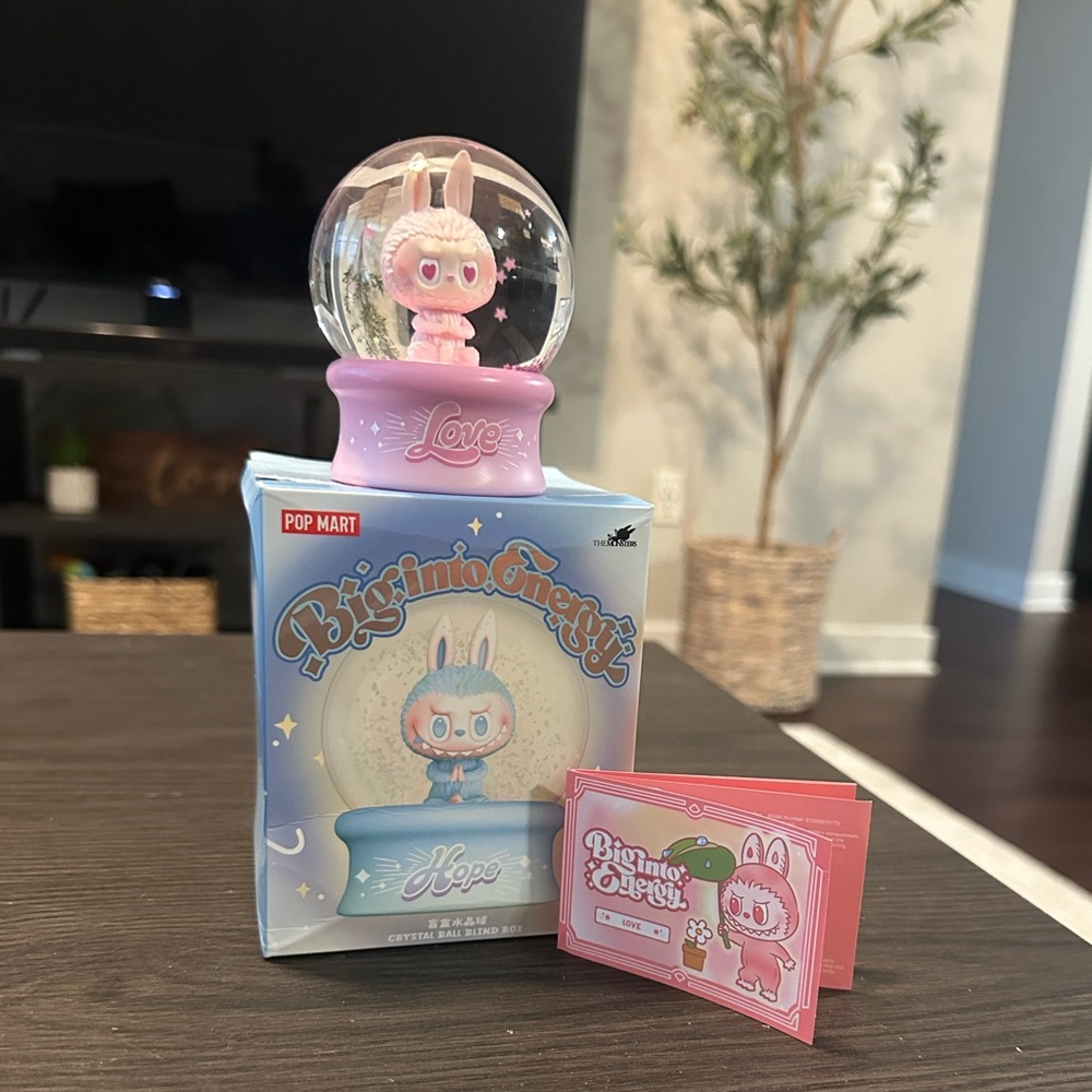 Authentic *Big Into Energy* crystal ball Labubu (love) POPMART (CHINA EXCLUSIVE)